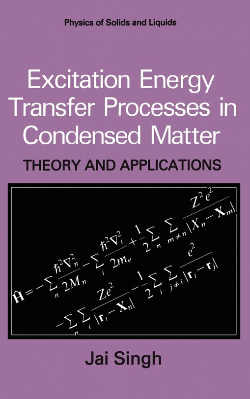 Front cover_Excitation Energy Transfer Processes in Condensed Matter