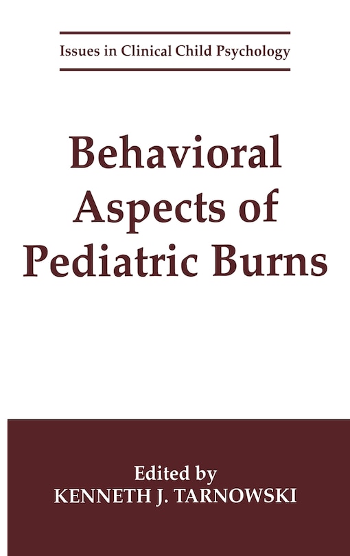 Front cover_Behavioral Aspects of Pediatric Burns