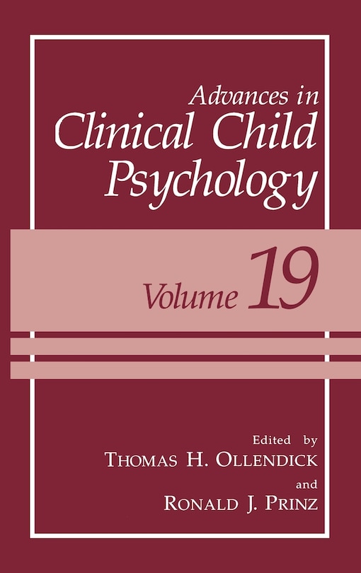 Front cover_Advances in Clinical Child Psychology