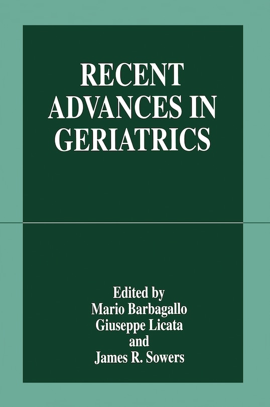 Front cover_Recent Advances in Geriatrics