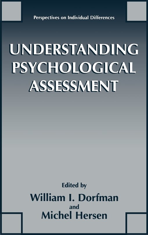 Front cover_Understanding Psychological Assessment