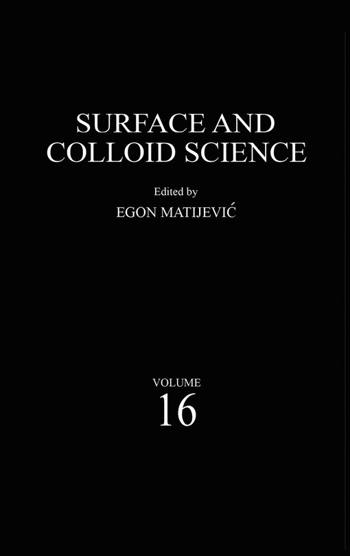 Front cover_Surface and Colloid Science