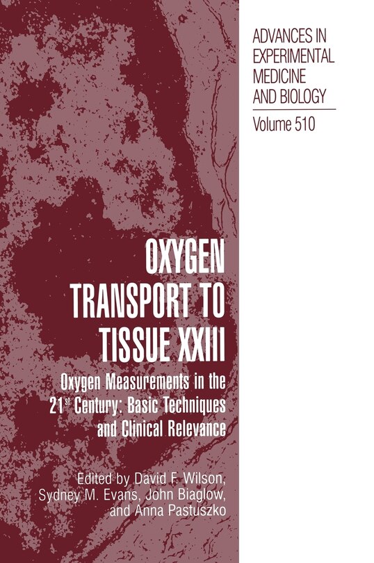 Front cover_Oxygen Transport to Tissue XXIII
