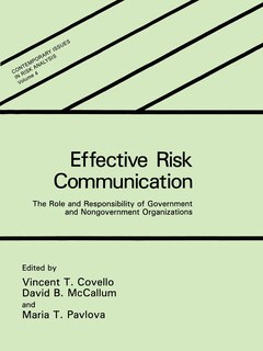 Front cover_Effective Risk Communication