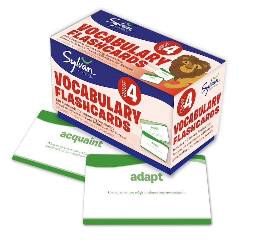 4th Grade Vocabulary Flashcards: 240 Flashcards For Improving Vocabulary Based On Sylvan's Proven Techniques For Success