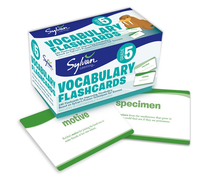 5th Grade Vocabulary Flashcards: 240 Flashcards For Improving Vocabulary Based On Sylvan's Proven Techniques For Success