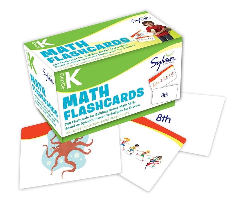 Kindergarten Math Flashcards: 240 Flashcards for Building Better Math Skills (Number 1-20, Ordinal Numbers, Number Patterns, Comparing & Classifying, Geometry, Location, Size)