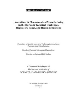 Couverture_Innovations in Pharmaceutical Manufacturing on the Horizon