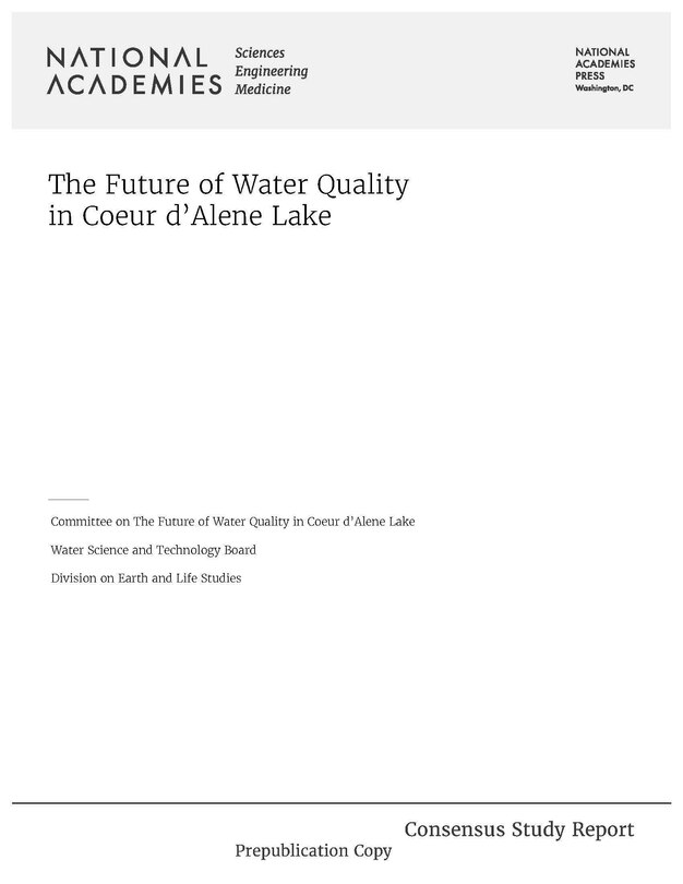 Couverture_The Future of Water Quality in Coeur d'Alene Lake