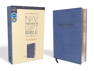 Front cover_Niv, Premium Gift Bible, Leathersoft, Navy, Red Letter, Comfort Print