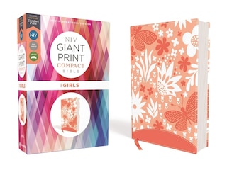 Couverture_Niv, Giant Print Compact Bible For Girls, Leathersoft, Coral, Red Letter, Comfort Print