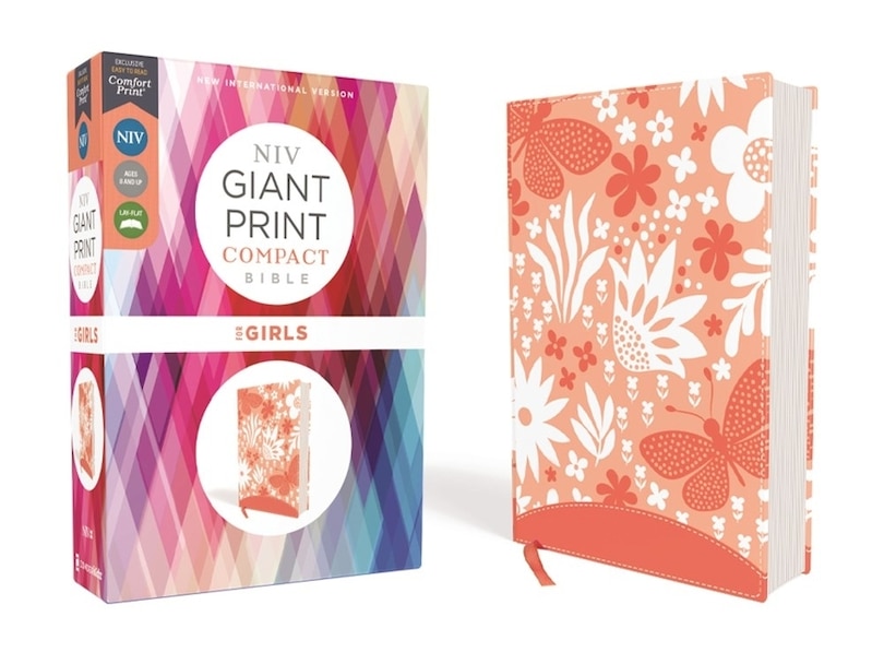 Couverture_Niv, Giant Print Compact Bible For Girls, Leathersoft, Coral, Red Letter, Comfort Print