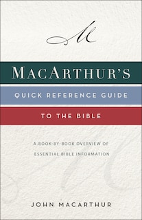 Couverture_Macarthur's Quick Reference Guide To The Bible