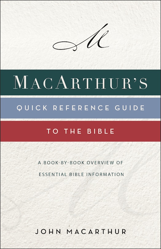 Couverture_Macarthur's Quick Reference Guide To The Bible