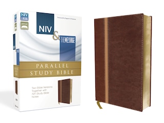 Front cover_NIV, The Message, Parallel Study Bible, Leathersoft, Brown