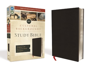 Front cover_NIV, Cultural Backgrounds Study Bible (Context Changes Everything), Bonded Leather, Black, Red Letter