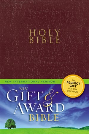 Front cover_Niv, Gift And Award Bible, Leather-look, Burgundy, Red Letter Edition