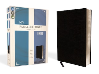 Front cover_Niv, The Message, Parallel Bible, Large Print, Bonded Leather, Black