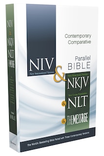 Front cover_NIV, NKJV, NLT, The Message, Contemporary Comparative Parallel Bible, Hardcover
