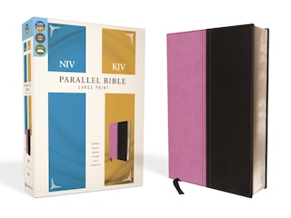 Couverture_Niv, Kjv, Parallel Bible, Large Print, Leathersoft, Pink/brown