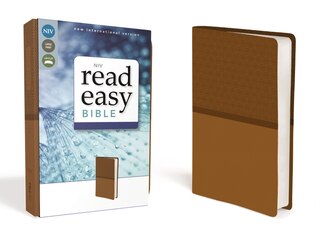 Front cover_Niv, Readeasy Bible, Large Print, Leathersoft, Tan, Red Letter