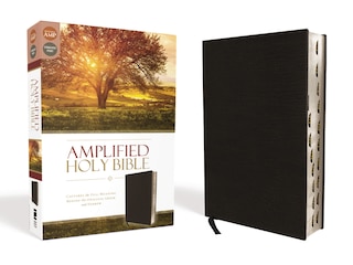 Couverture_Amplified Holy Bible, Bonded Leather, Black, Thumb Indexed