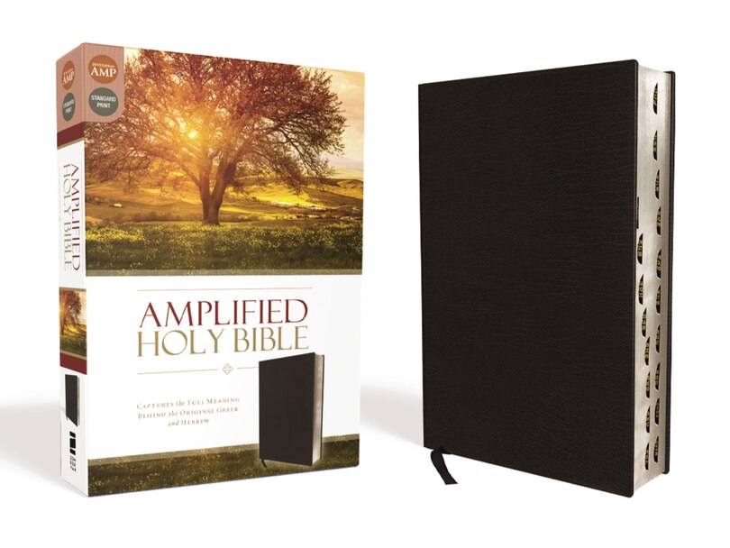 Couverture_Amplified Holy Bible, Bonded Leather, Black, Thumb Indexed