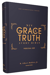 Front cover_NIV, The Grace and Truth Study Bible (Trustworthy and Practical Insights), Personal Size, Hardcover, Red Letter, Comfort Print