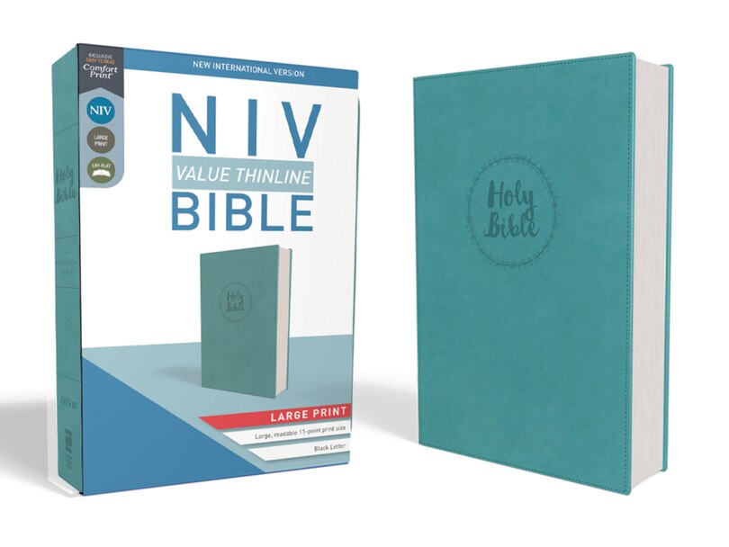 Front cover_Niv, Value Thinline Bible, Large Print, Leathersoft, Teal, Comfort Print