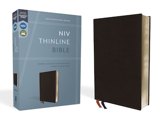 Front cover_Niv, Thinline Bible, Bonded Leather, Black, Red Letter, Comfort Print