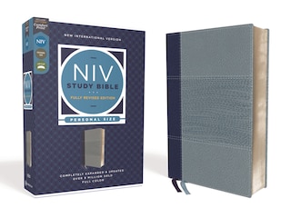 Couverture_NIV Study Bible, Fully Revised Edition (Study Deeply. Believe Wholeheartedly.), Personal Size, Leathersoft, Navy/Blue, Red Letter, Comfort Print
