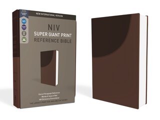 Couverture_Niv, Super Giant Print Reference Bible, Leathersoft, Brown, Red Letter, Comfort Print