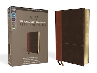 Front cover_Niv, Personal Size Reference Bible, Large Print, Leathersoft, Tan/brown, Red Letter, Comfort Print