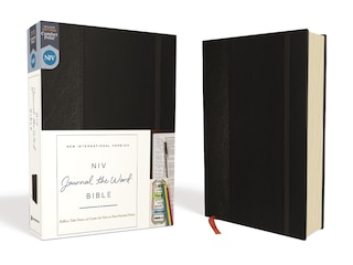 Couverture_NIV, Journal the Word Bible (Perfect for Note-Taking), Hardcover, Black, Red Letter, Comfort Print