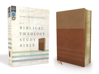 Front cover_NIV, Biblical Theology Study Bible (Trace the Themes of Scripture), Leathersoft, Tan/Brown, Thumb Indexed, Comfort Print