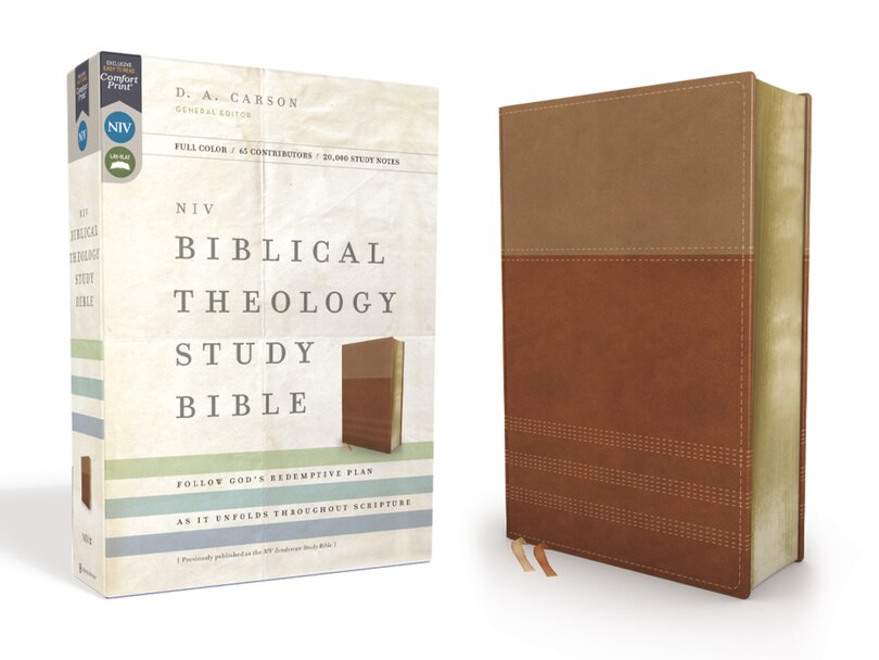Front cover_NIV, Biblical Theology Study Bible (Trace the Themes of Scripture), Leathersoft, Tan/Brown, Thumb Indexed, Comfort Print