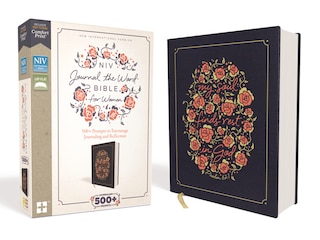 Front cover_NIV, Journal the Word Bible for Women (Perfect for Note-Taking), Cloth over Board, Navy, Red Letter, Comfort Print