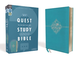 Front cover_NIV, Quest Study Bible, Leathersoft, Teal, Comfort Print