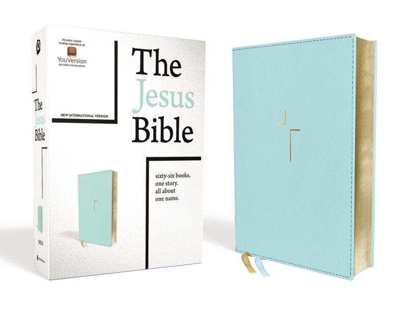Front cover_The Jesus Bible, NIV Edition, Leathersoft, Teal, Comfort Print