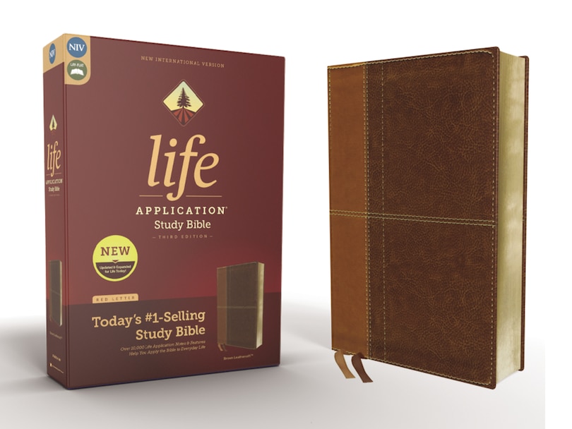 Front cover_Niv, Life Application Study Bible, Third Edition, Leathersoft, Brown, Red Letter