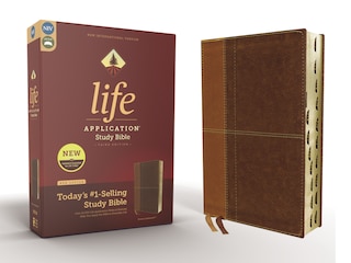 Couverture_Niv, Life Application Study Bible, Third Edition, Leathersoft, Brown, Red Letter, Thumb Indexed