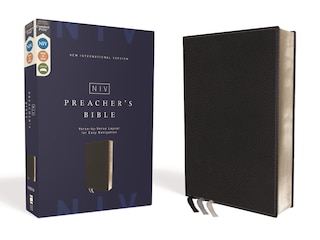 Couverture_Niv, Preacher's Bible, Verse-by-verse Format, Leathersoft, Black, Line Matched, Comfort Print