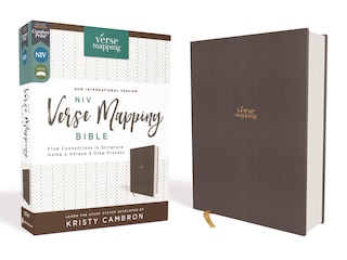 Front cover_Niv, Verse Mapping Bible, Cloth Over Board, Gray, Comfort Print
