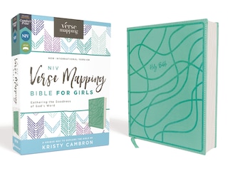 Front cover_Niv, Verse Mapping Bible For Girls, Leathersoft, Teal, Comfort Print