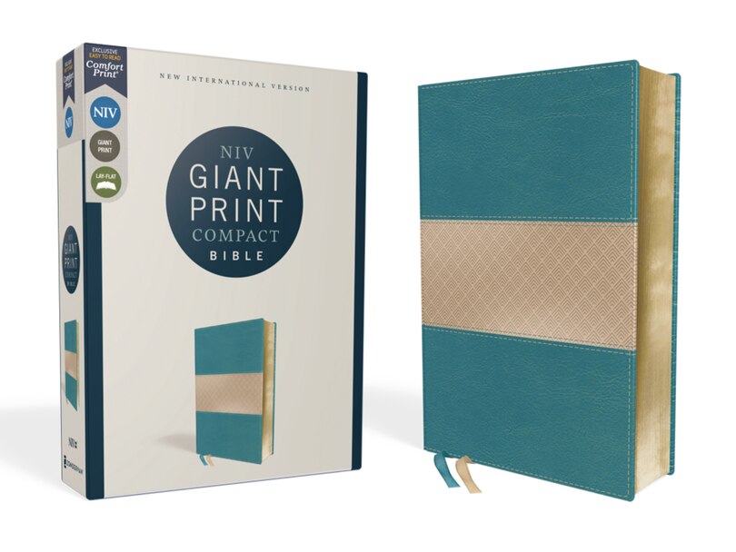 Couverture_Niv, Giant Print Compact Bible, Leathersoft, Teal, Red Letter, Comfort Print