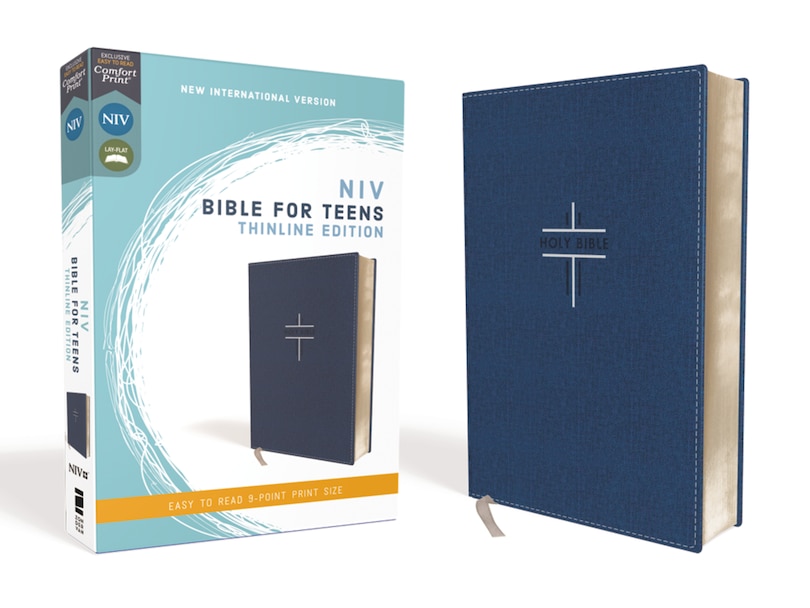 Front cover_Niv, Bible For Teens, Thinline Edition, Leathersoft, Blue, Red Letter, Comfort Print