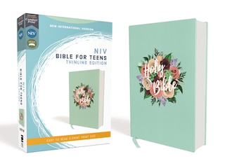 Couverture_Niv, Bible For Teens, Thinline Edition, Cloth Over Board, Floral, Red Letter, Comfort Print