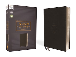Couverture_Nasb, Thinline Bible, Leathersoft, Black, Red Letter, 2020 Text, Comfort Print