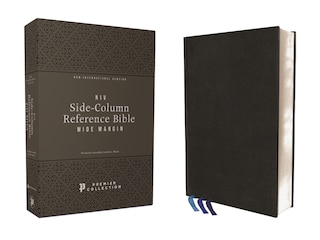 Front cover_Niv, Wide Margin Side Column Reference Bible, Premium Goatskin Leather, Black, Premier Collection, Black Letter, Art Gilded Edges, Comfort Print