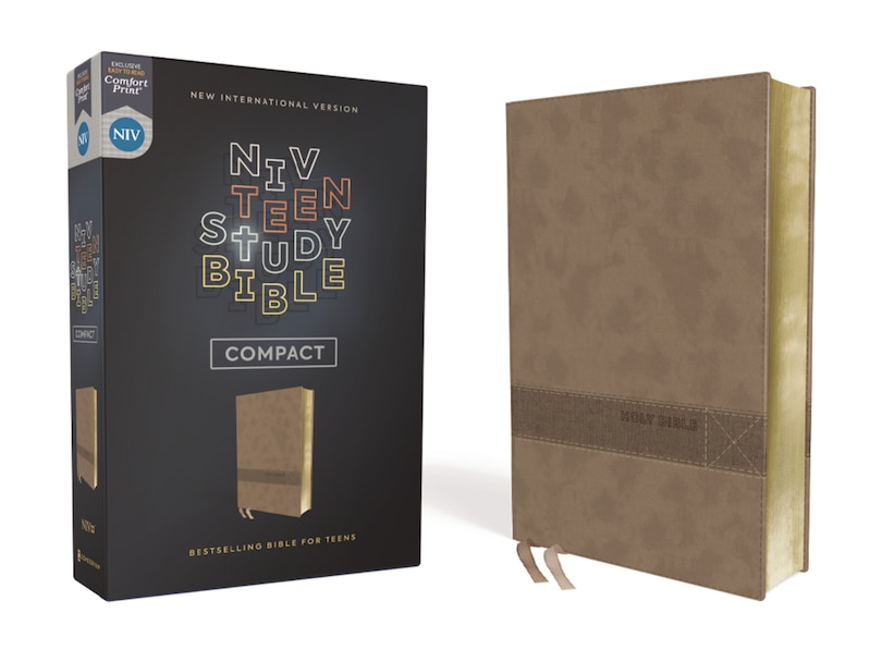 Front cover_NIV, Teen Study Bible (For Life Issues You Face Every Day), Compact, Leathersoft, Brown, Comfort Print